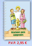 Oraciones para campeones - folleto infantil plastificado 